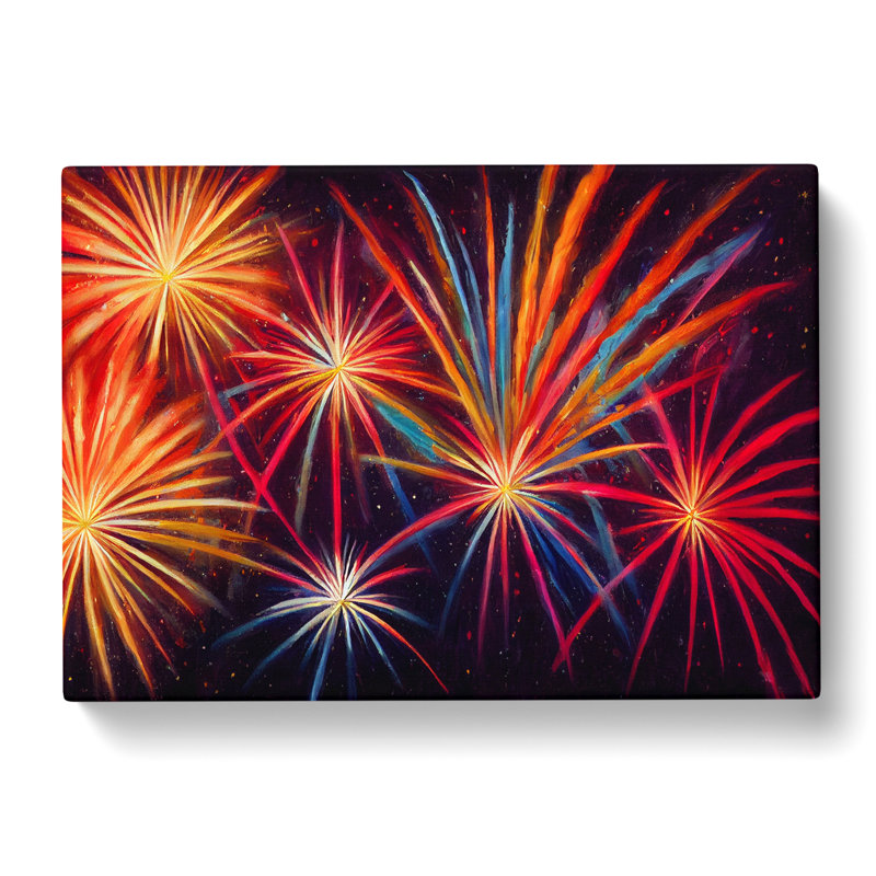 Showstopping Fireworks - Wrapped Canvas, 35cm H x 50cm W x 3cm D