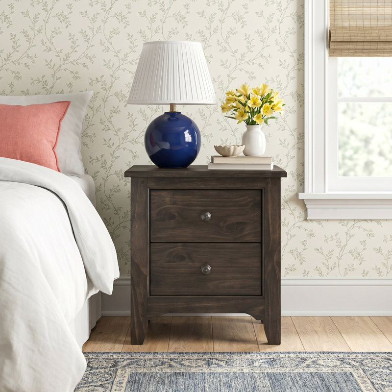 Mabank 24.01'' W Solid Wood Nightstand, Brown