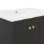 Meuble-lavabo de 30 po avec lavabo en céramique, armoire de rangement à 4 tiroirs et 2 portes, meuble-lavabo à cadre en bois massif-1830297587