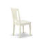 Ensemble de coin-repas 5 pièces pour 4 personnes comprenant une table carrée et 4 chaises, lin blanc