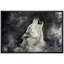 «Howling Wolf On Grunge Black Animals Wildlife» sur toile-99543515-99543517