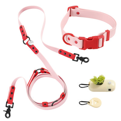 Luna 8FT Adjustable 6-in-1 Waterproof Hands-Free Leash and Collar with LED Flashlight