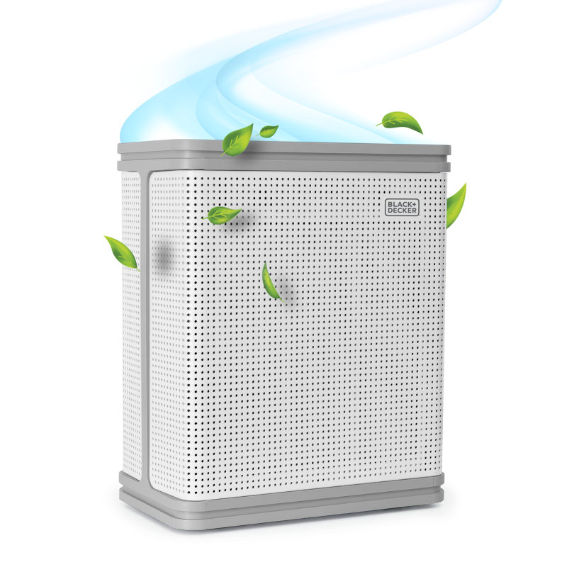 White Energy Star Ionic HEPA Air Purifier with UV Technology