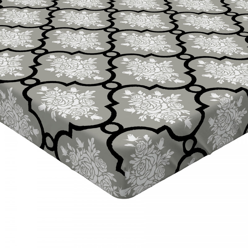 Microfiber Floral Fitted Sheet, Full Fitted Sheet