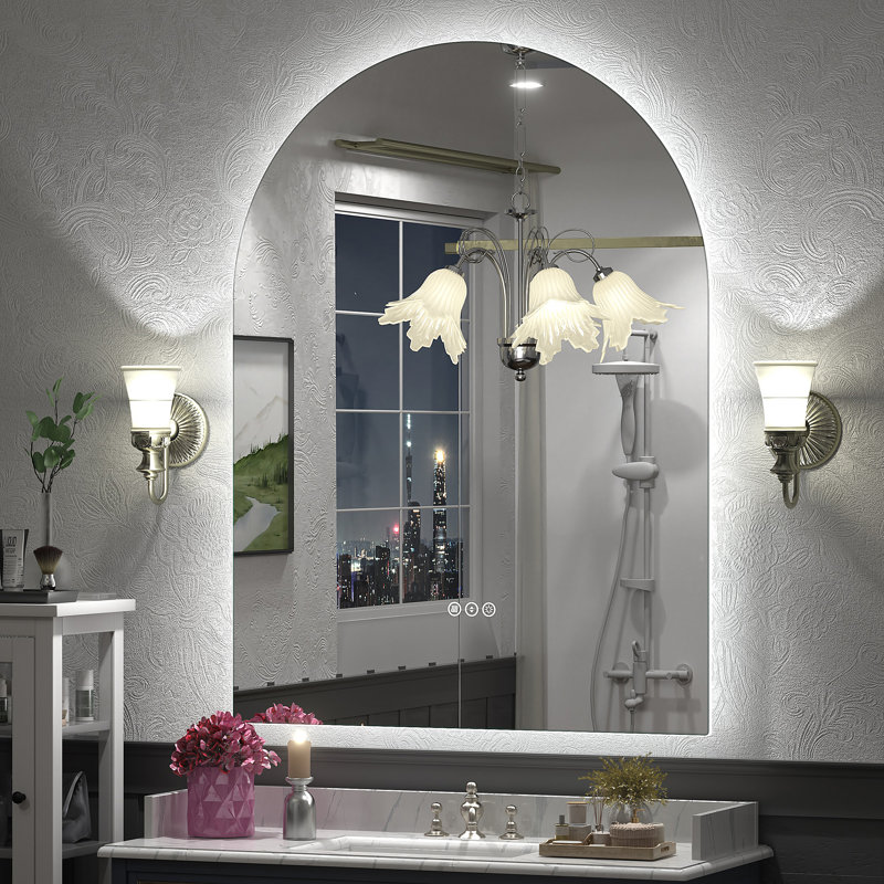 Aevar UL Certified LED Anti-Fog Tempered Glass Bathroom/Vanity Mirror with 3-Year Warranty, 48" x 36"