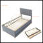 Lit plateforme simple tapissier avec lit gigogne et 3 tiroirs-799899715