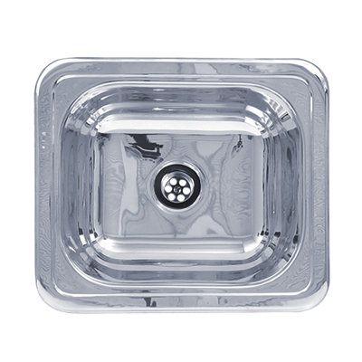 Whitehaus Collection Entertainment 12.75'' W Single Bowl Stainless Steel Drop-In Kitchen Sink 0