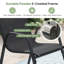 Ensemble repas pour 4 personnes avec chaises empilables-247256973
