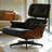 Genuine Leather Swivel Lounge Chair With Ottoman-1290575704-1290575708