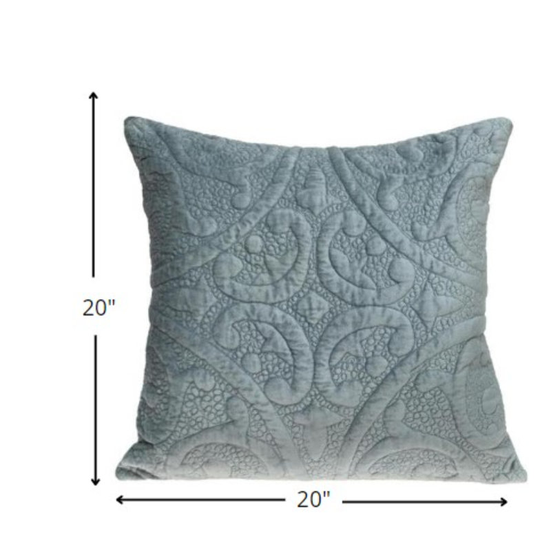 Coussin 20 po en mélange de coton écume de mer, Écume de mer