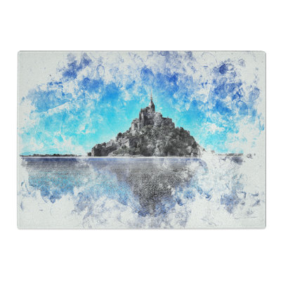 Tempered Glass Le Mont-Saint-Michel in Normandy Chopping Board