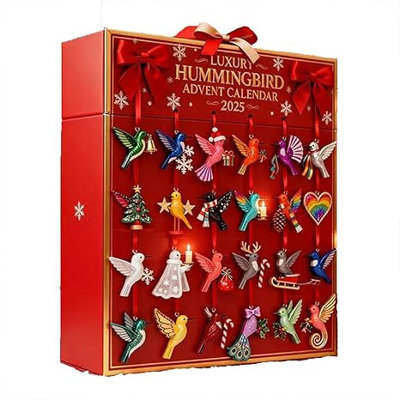 Hummingbird Advent Calendar 2025 Decorative Calendar For Hummingbirds For Christmas A Total Of 24 Birds Of All Types Used To Add Festive And Seas
