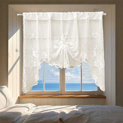 Kbndieu Butterflies Style Pull Out Curtain Lace Curtains Gauze Curtains Floating Window Curtains Kitchen Partition Door Curtains Lift Curtains