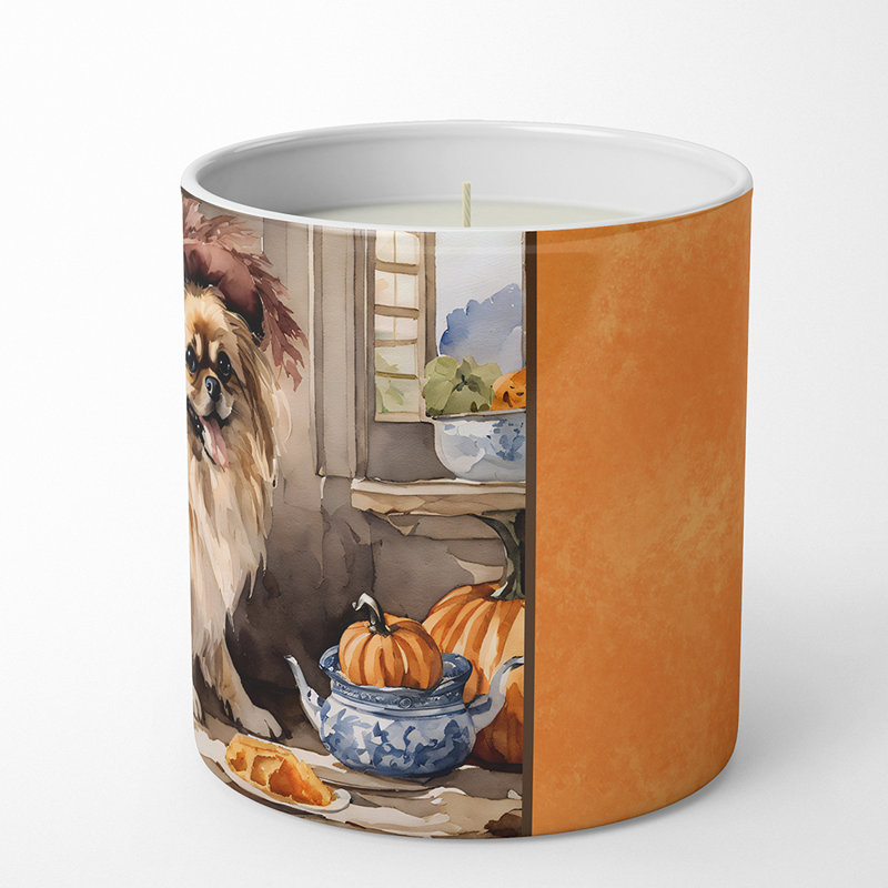 Bougie parfumée Pumpkin Pie avec support en céramique
