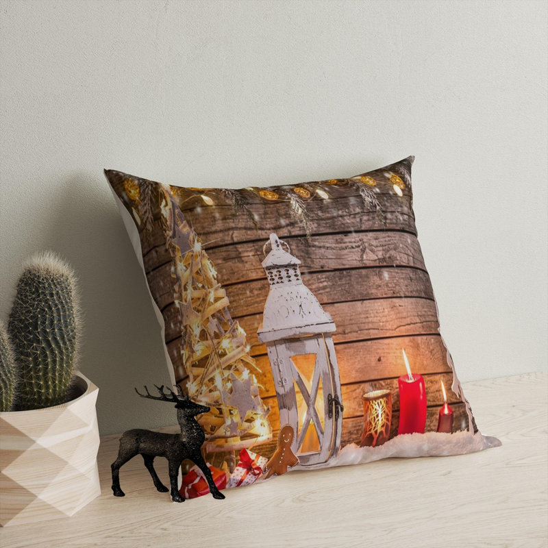 Coussin lavable de qualité supérieure, 17,0 x 17,0 pouces, 50% coton / 50% polyester, rembourrage en silicone, fermeture à glissière dissimulée | Doux, confortable et repassable | Parfait pour la décoration intérieure, le salon et la chambre à cou