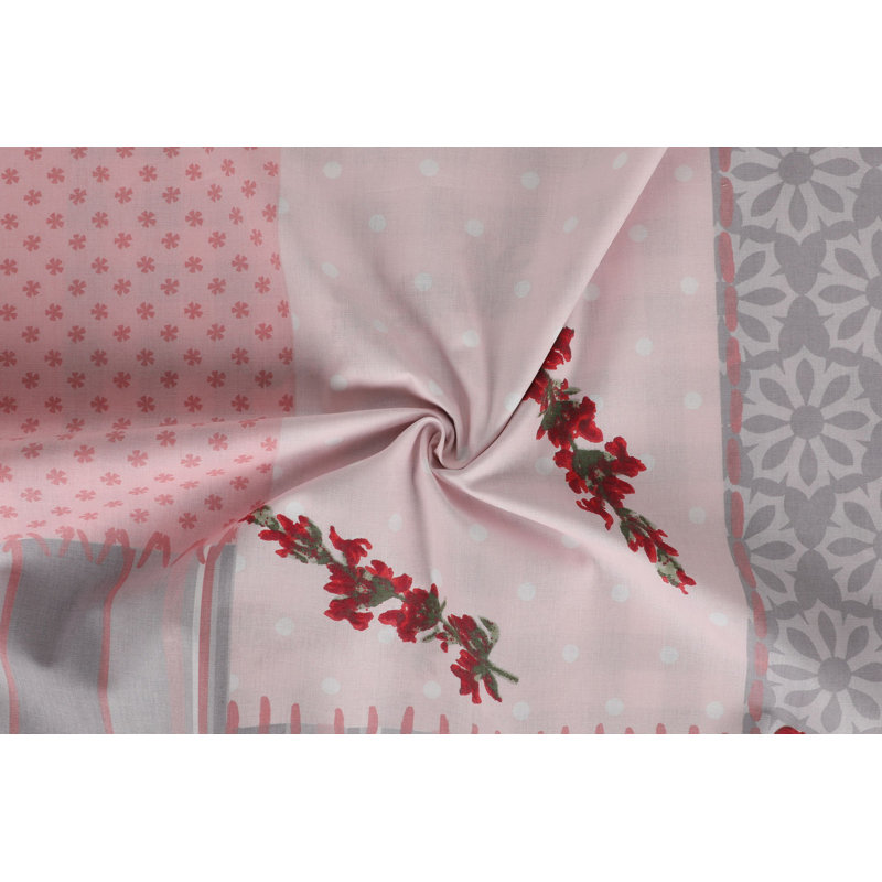 Ranforce Single XXL Quilt Cover Set (DE), Twin XXL Sheet Set with 1 Pillowcase