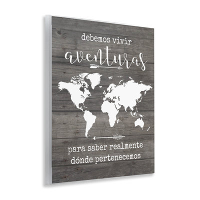 Our Adventure Translation Wall Plaque Spanish Art, by Lettered and Lined