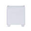 Sleek Nightstand In Grey For Bedroom With Double Pull- Open Space And 1 Drawer Use