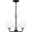 Sirkka 3-Light Matte Black Pendant Light-343957281