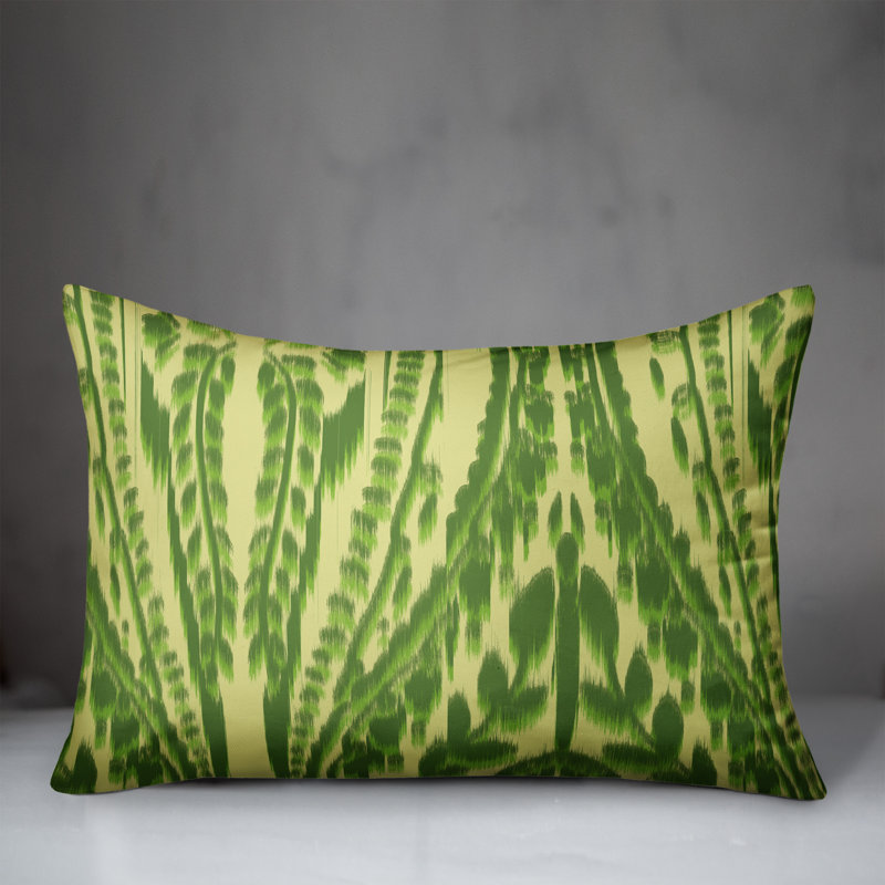 Outdoor Rectangular Pillow Cover & Insert, Green