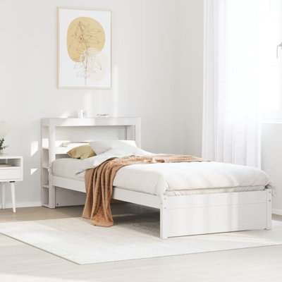 Bed Frame With Headboard Without Mattress White