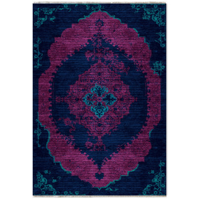 Rectangle Vinush Area Rug with Non-Slip Backing