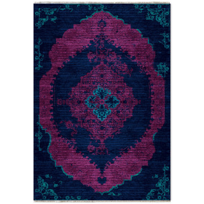Tapis rectangulaire Vinush avec envers antidérapant