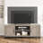 Farmhouse TV Stand for 75 inch, Grey Entertainment Center with Metal Legs & Adjustable Shelves-2119576555