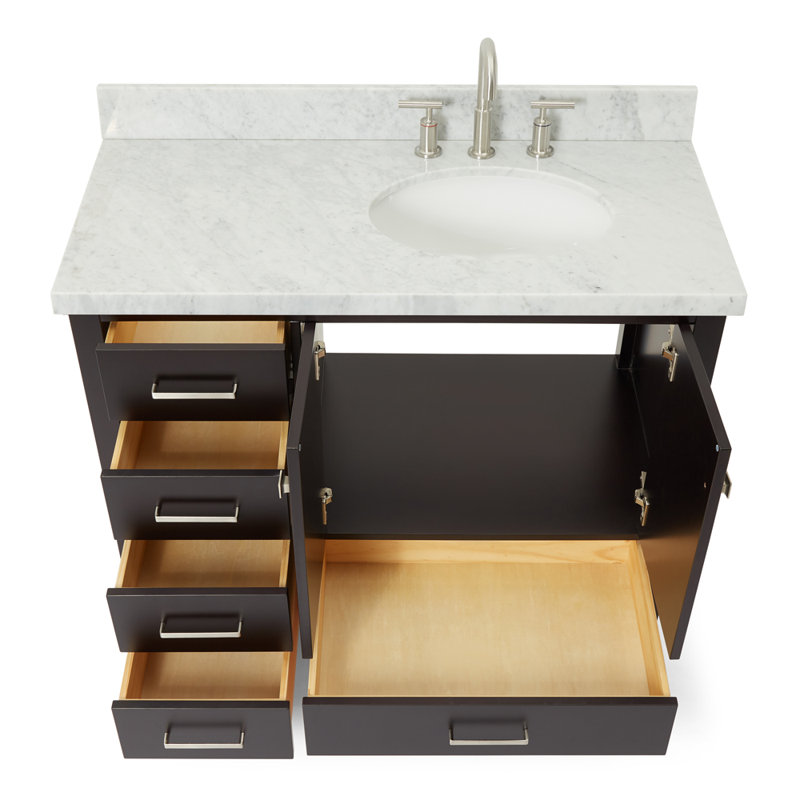 Ensemble de meuble-lavabo simple Cambridge, Espresso, 43"