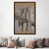 Toile avec cadre en bois brun classique