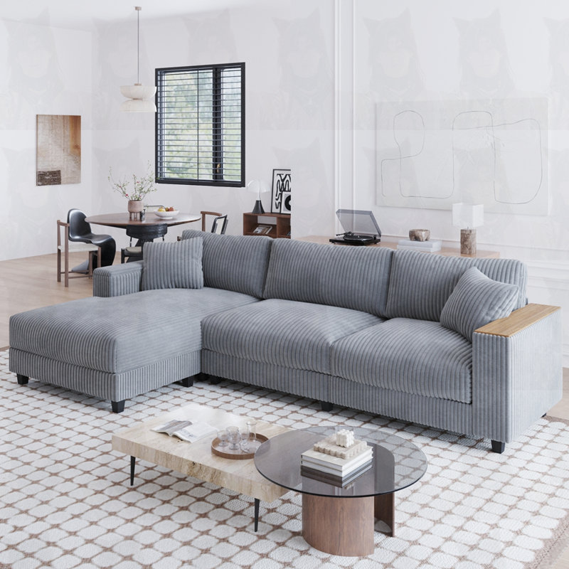 Canapés modulaires avec rangement, Gris