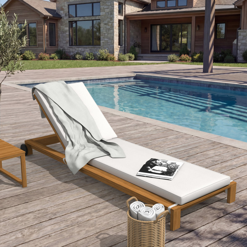 Sunbrella® Outdoor Chaise Cushion, 21" W x 78" D, Sunbrella® Canvas Natural
