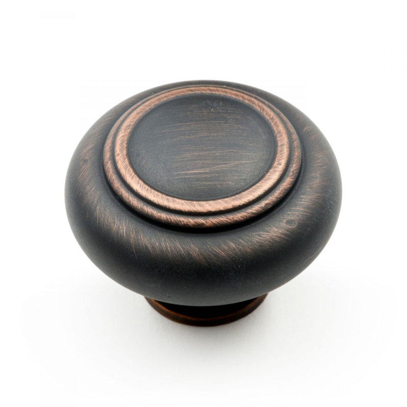 Poignée champignon Ringed CK Series, Diamètre du bouton 1,5 po, Bronze de Valence