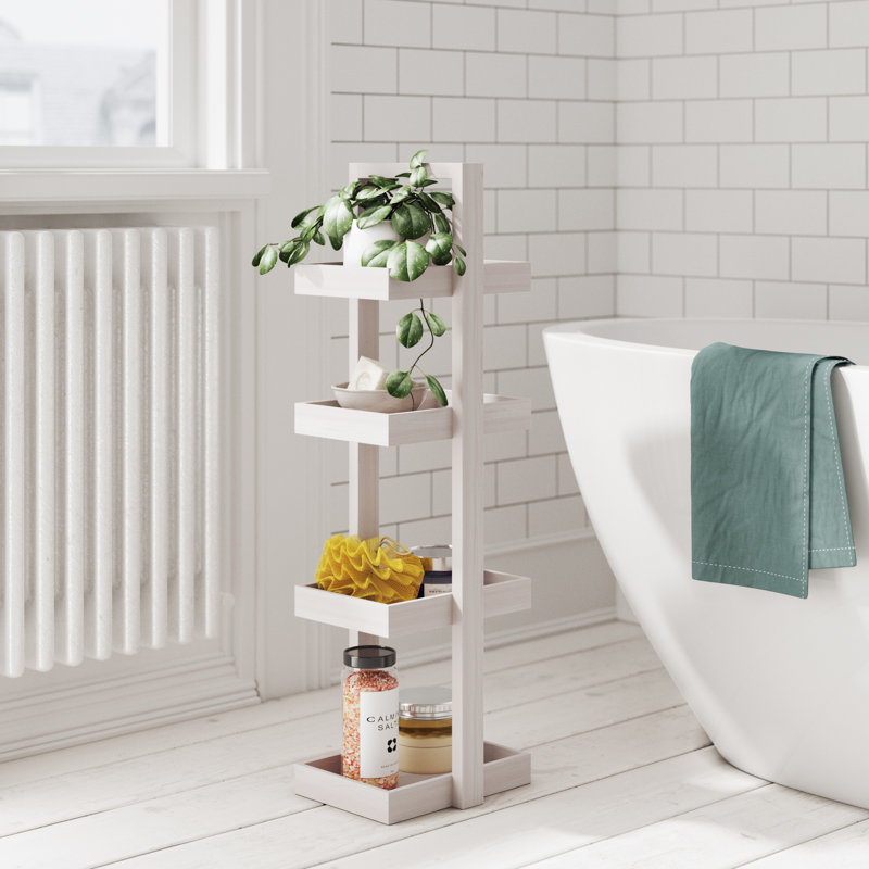 Ayven Solid Wood Freestanding Bathroom Shelves