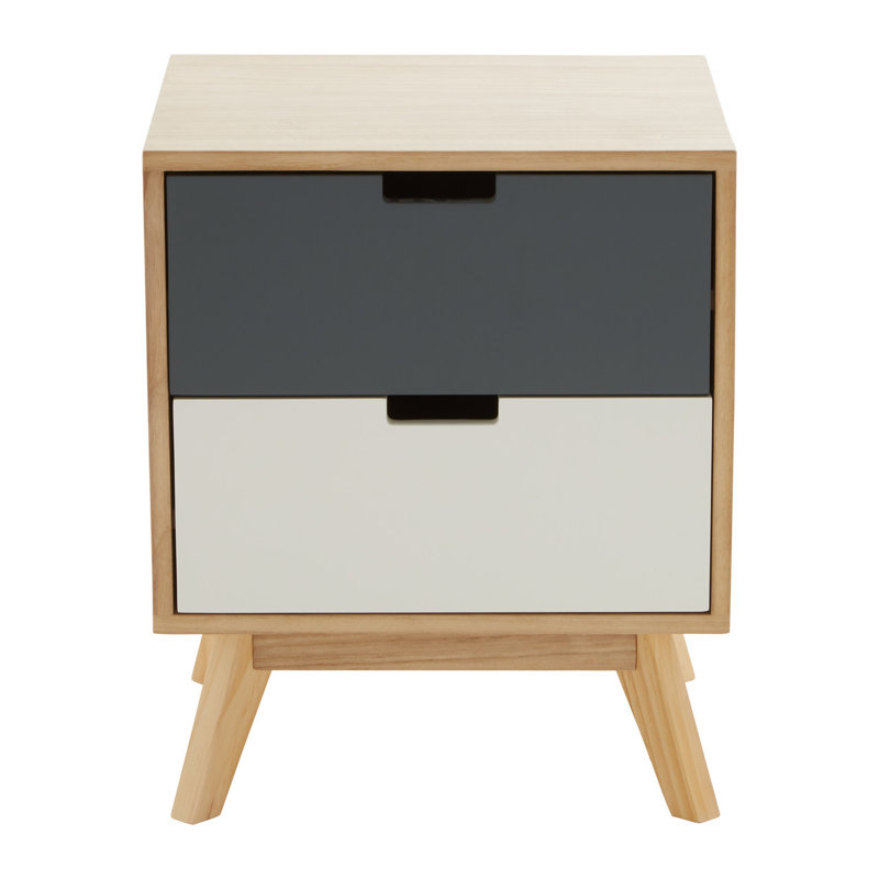 Crooke 42cm W Manufactured Wood Bedside Table