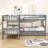 Twin Size L-Shaped Bunk Bed With Three Drawers-70556386