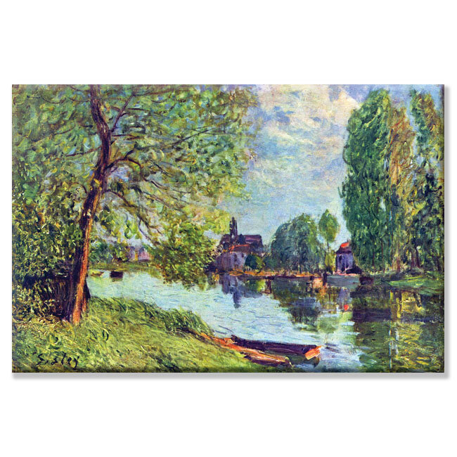 Buyenlarge River Landscape At Moret-sur-Loing by Alfred Sisley