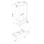 Augusta Curve, 2 door, 2 drawer Wardrobe, White Wax finish