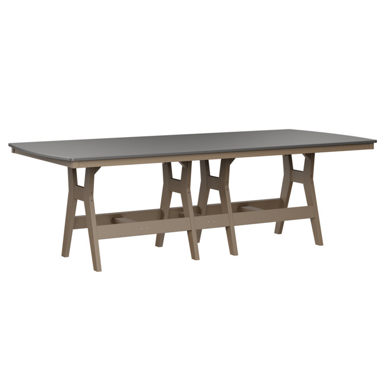Table rectangulaire à hauteur de comptoir 96 po Berlin Gardens Harbor, Bois vieilli, H 35,5 po x l 96 po x P 44 po