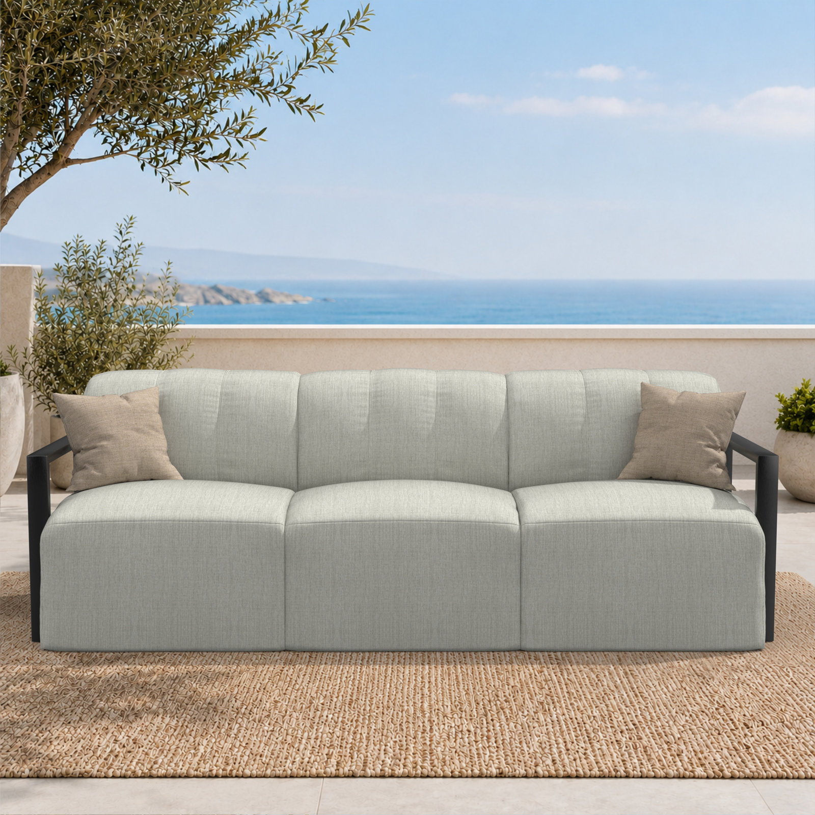 Rosalie 90" Sunbrella® Patio Sofa, Sunbrella® Canvas Granite