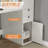 Modern White Computer Desk With 2 Drawers