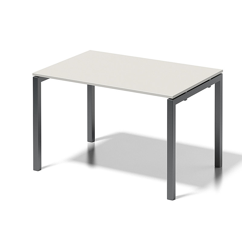 Cito Metal Base Writing Desk, White/Grey, 74cm H x 120cm W x 80cm D