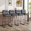 Aidie Upholstered Counter Stool with Metal Frame-1398974111