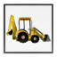 «Yellow Simple Bulldozer», art de la giclée encadrée par Elizabeth Medley-791812383-803834518