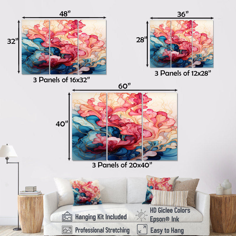 Ensemble de salon Kensley, Toile tendue, H 40 po x l 60 po x P 1 po