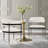 Lia Modern Chenille Upholstered Metal Side Chair in Cream-91028766