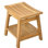 Spateak Grade-A Teak Wood Barcelona Shower Seat 18" Outdoor Patio Stool Bench
