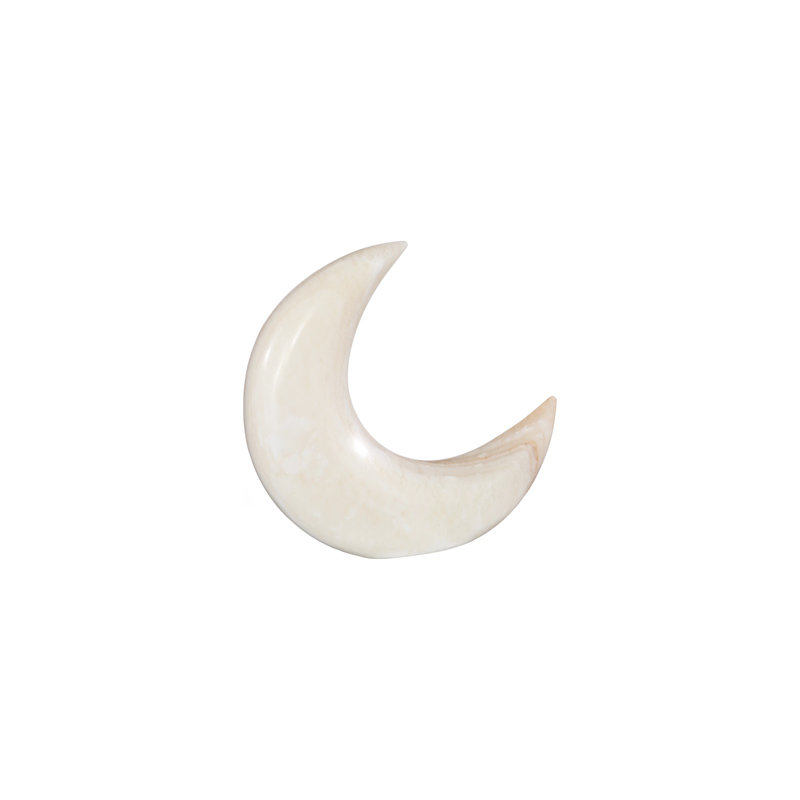 Onyx Moon Sculpture, Small, Off White, Assorted, 12" H x 12" W x 3" D