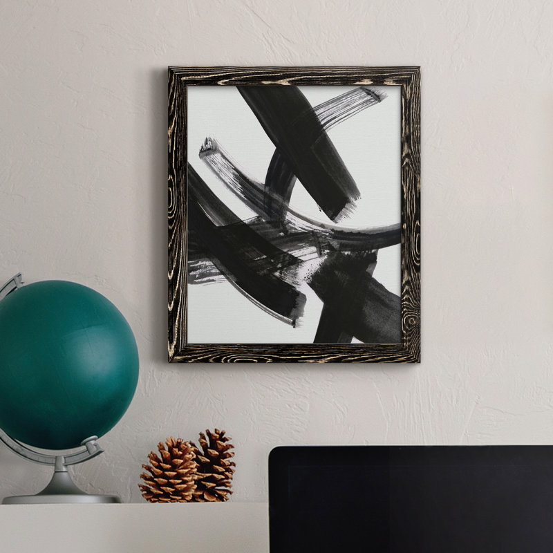 Black Magic I - peinture sur toile encadrée, H 37,5 po x l 27,5 po x P 1,5 po, Noir