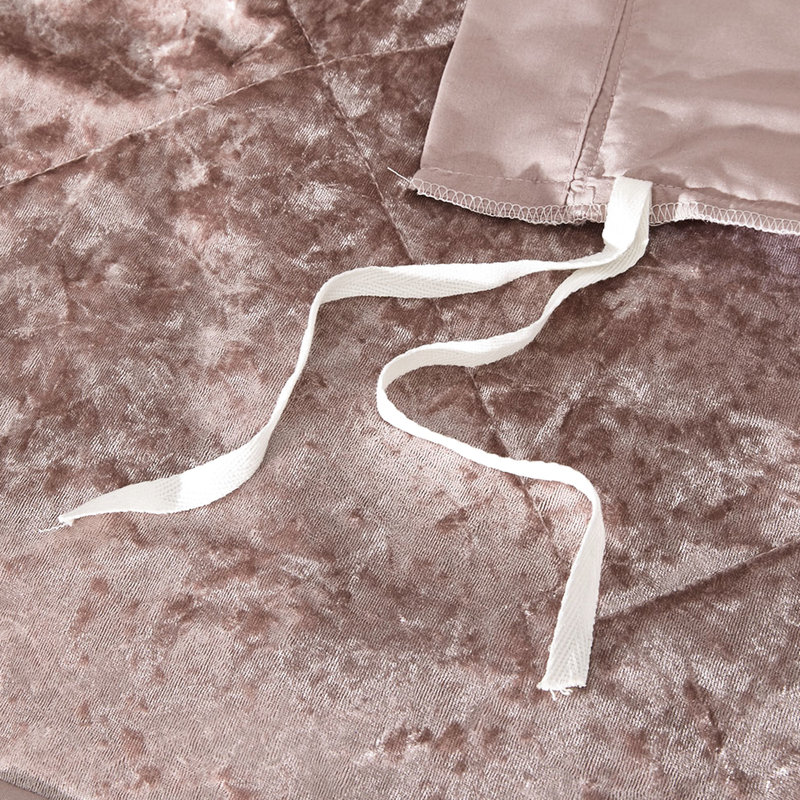 Housse de couette en velours de luxe pour lit simple / simple TG, Housse de couette simple / simple TG et 1 taie dé, Rosé